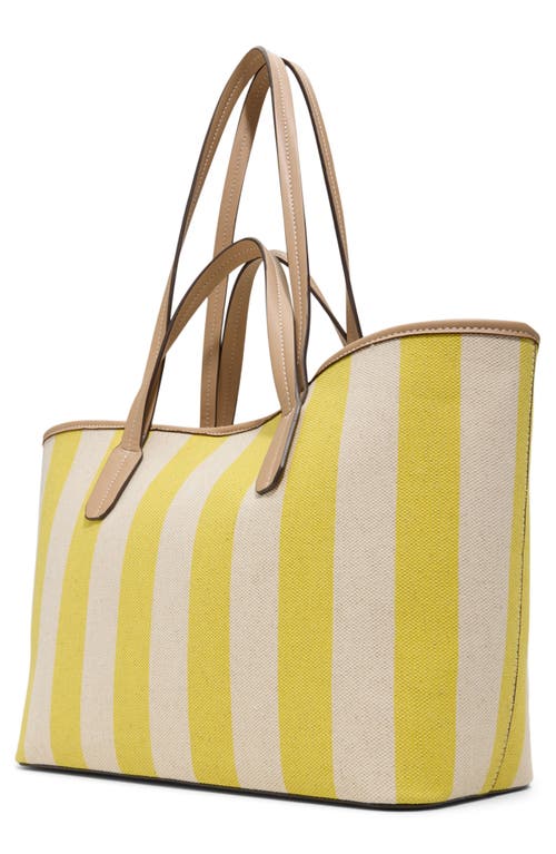 Aldo Summer Canvas Tote In Light Yellow