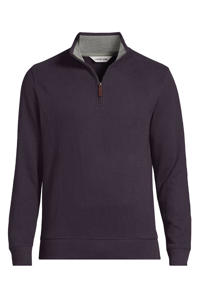 Bedford Rib Quarter Zip Pullover Sweater, Alternate, color, Black Currant
