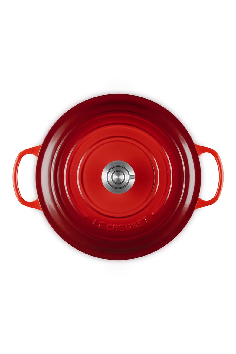 Enameled Cast Iron Dutch Oven, Alternate, color, CERISE