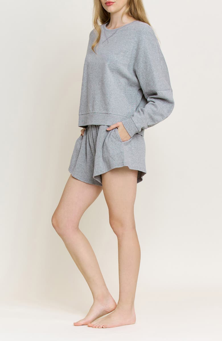 Honeydew Weekend Club Short Pajamas, Alternate, color, Heather Grey