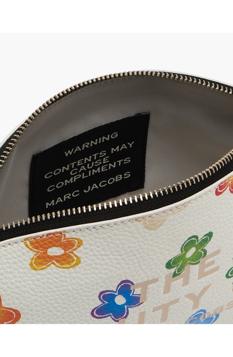 Marc Jacobs The Beauty Bag Pebble Leather Cosmetics Case, Alternate, color, White Multi