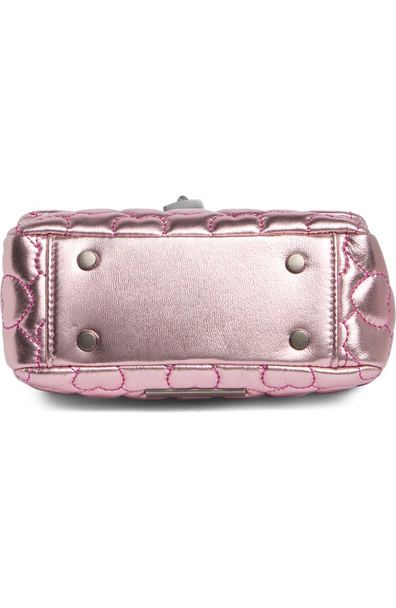 Kurt Geiger London Mini Brixton Heart Quilted Top Handle Bag, Alternate, color, Pink