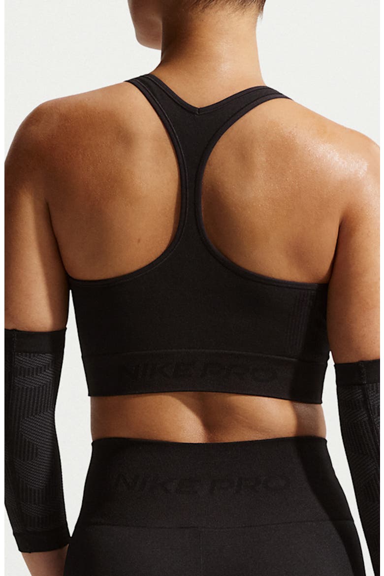 Pro Seamless Dri-FIT Bra, Alternate, color, BLACK