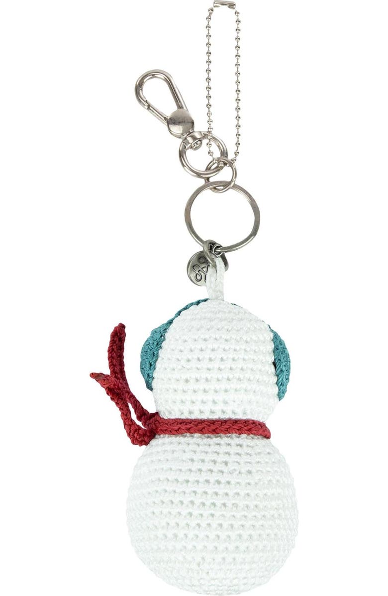 The Sak Yarnicharmz Hand Crochet Dangle - Snowman, Alternate, color,