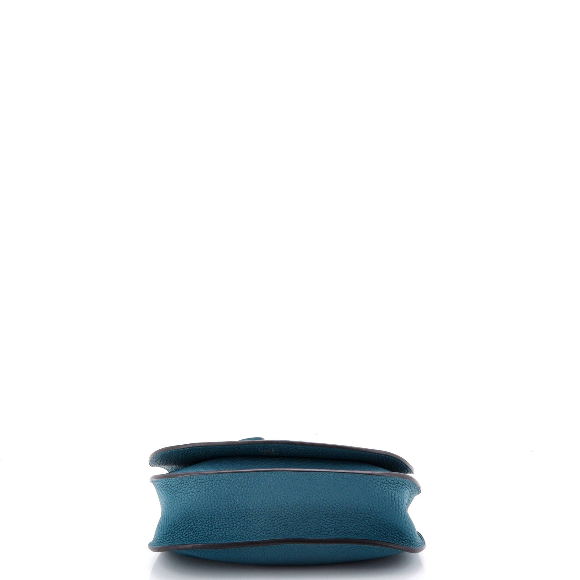 Pre-Owned Hermes Saut Bag Clemence 25, Alternate, color, Vert Bosphore