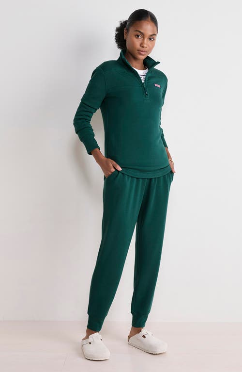 Vineyard Vines Dreamcloth Relaxed Half Zip Sweatshirt In Green