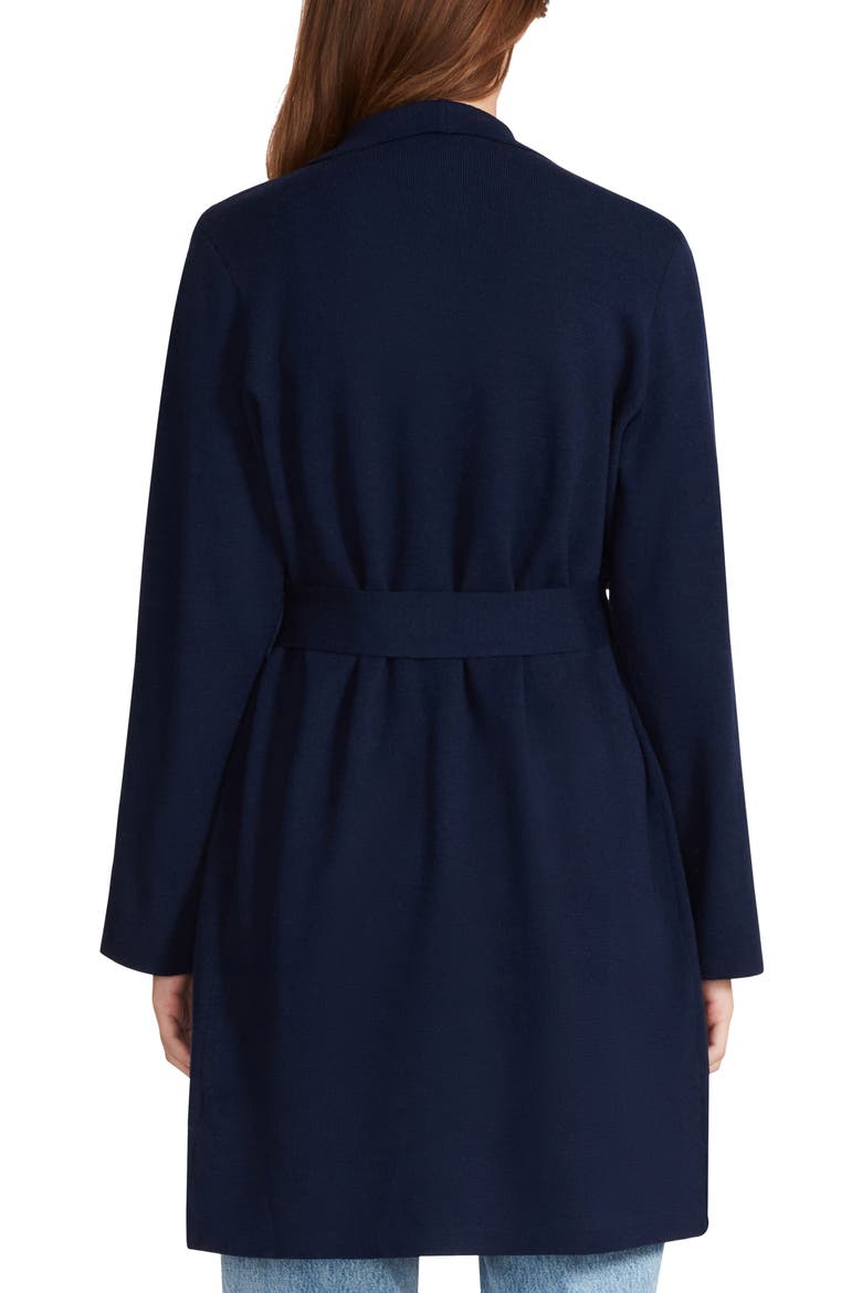 BB Dakota Drape Front Cardigan Coat, Alternate, color, OILSLICK