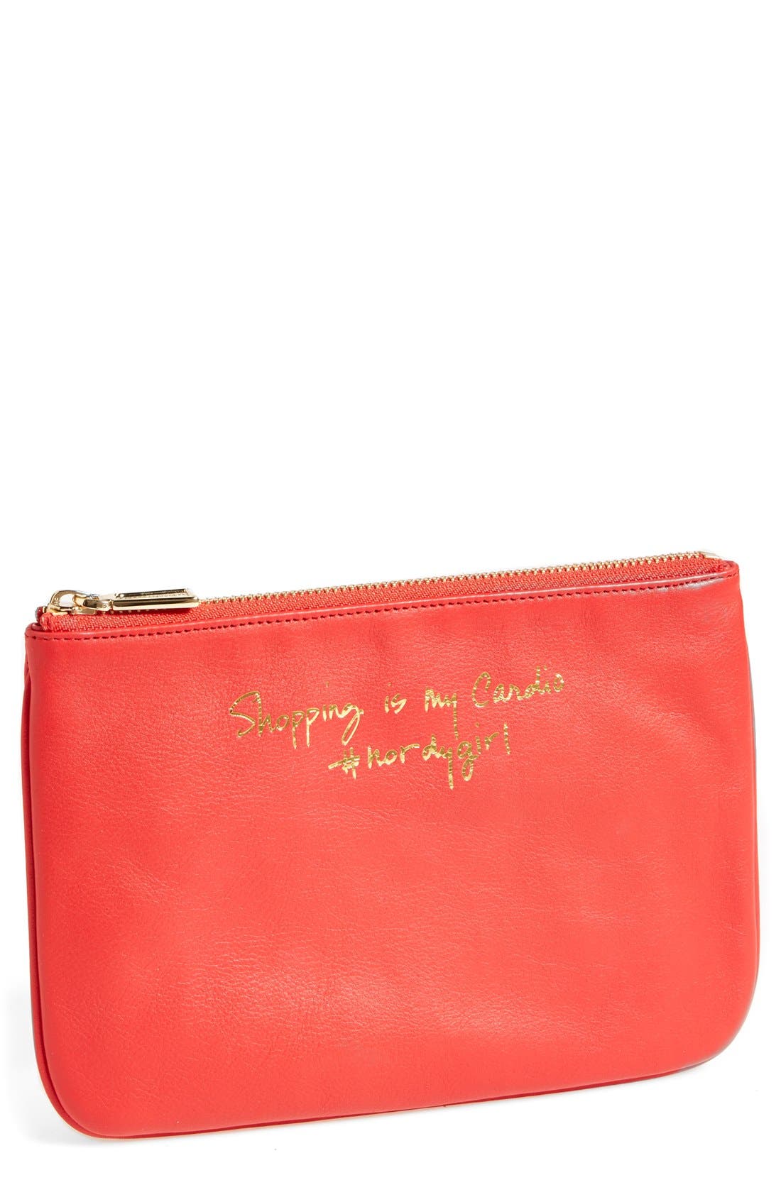 'Erin - Nordy Girl' Pouch, Main, color, POPPY RED
