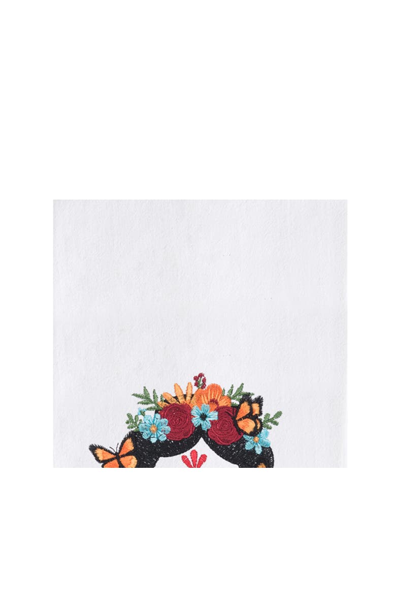 La Catrina 100% Cotton Flour Sack Dishtowel, Alternate, color, White