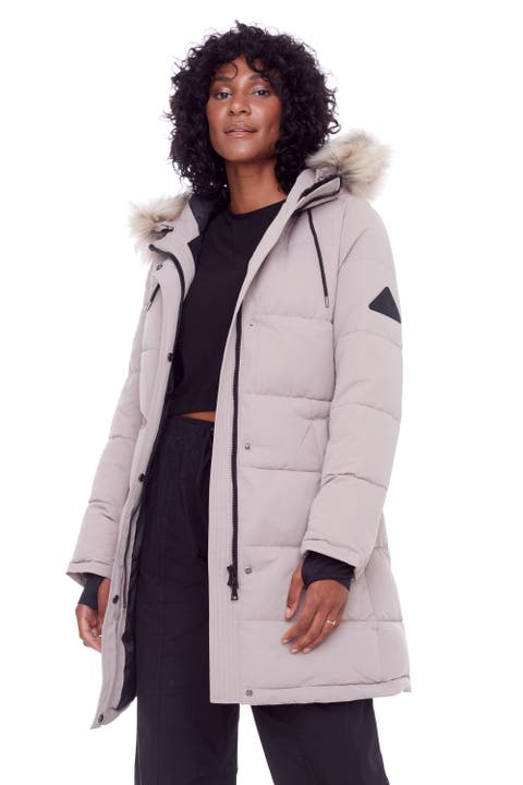 AULAVIK - Vegan Down Mid-length Hooded Parka Coat