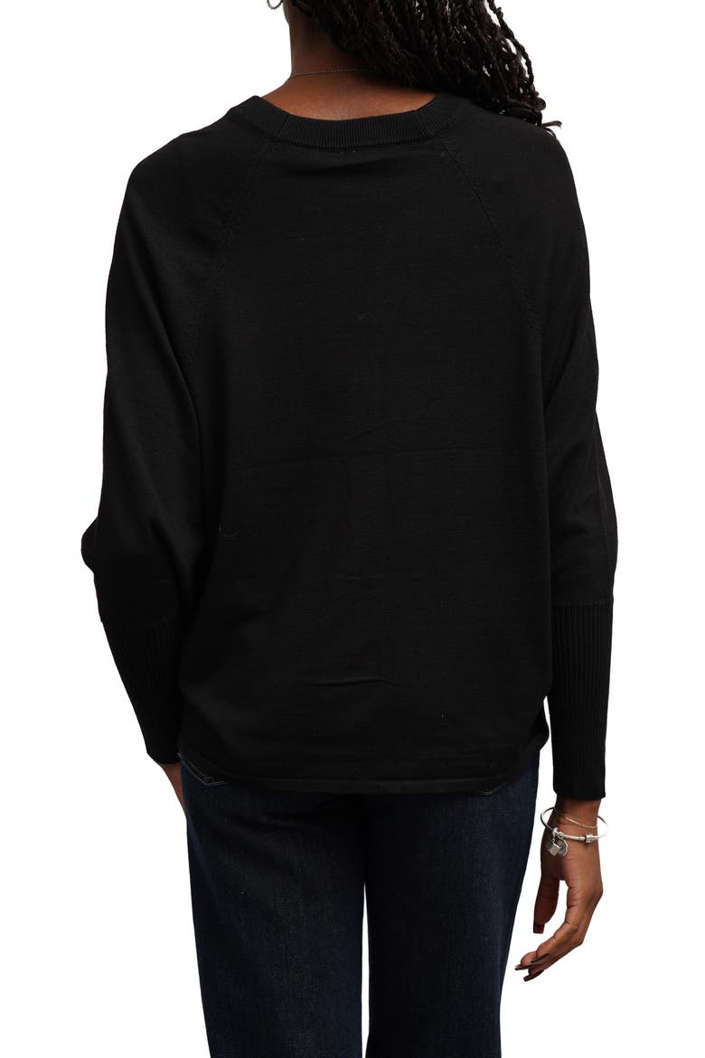 V-Neck High-Low Cardigan, Alternate, color, BLACK