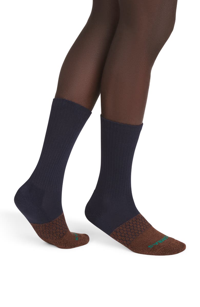 Bombas Marl Toe Block Crew Socks, Alternate, color, 