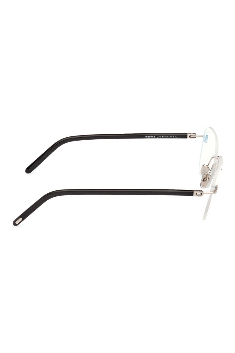 54mm Rectangular Blue Light Blocking Optical Glasses, Alternate, color, PALLADIUM BLACK / T LOGO