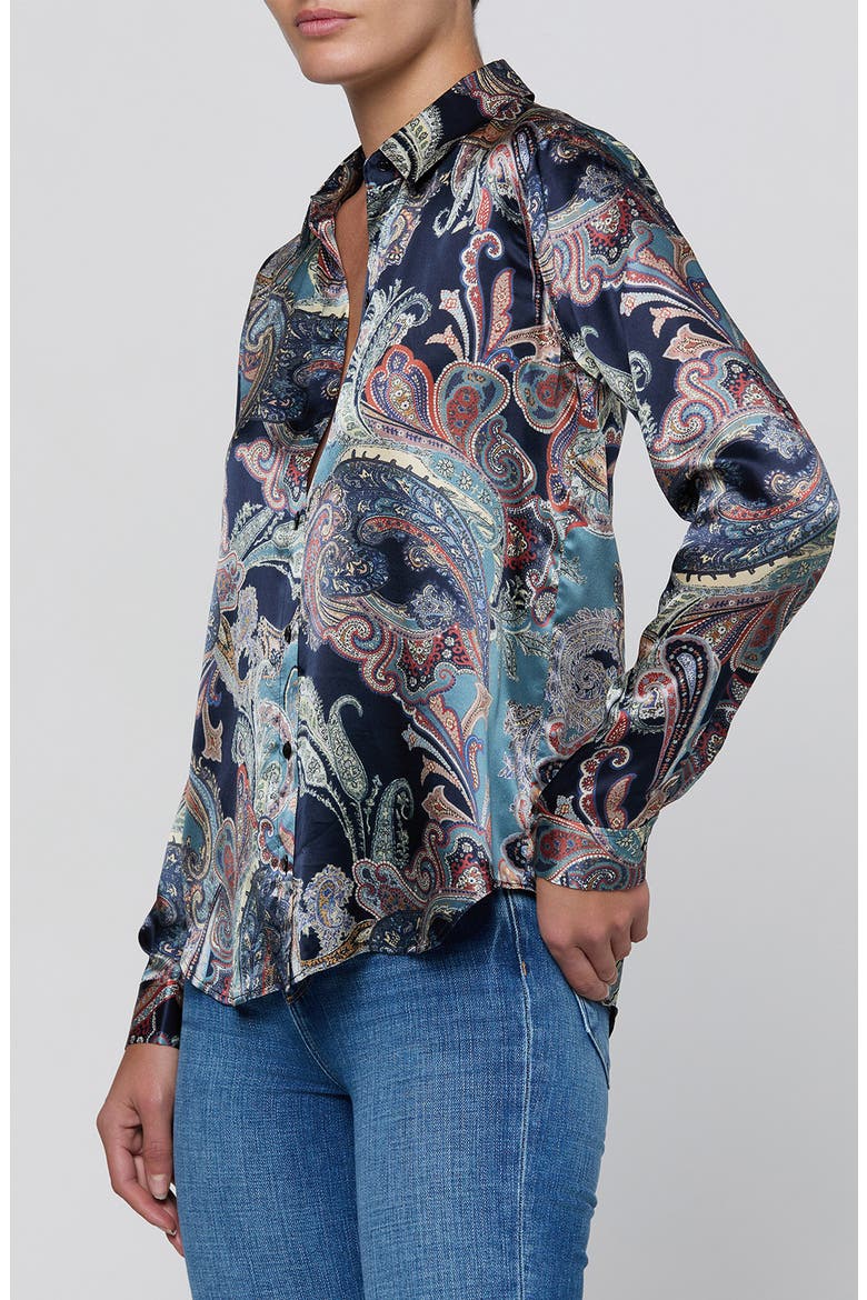 Tyler Silk Shirt, Alternate, color, MIDNIGHT MULTI BESSARABIAN