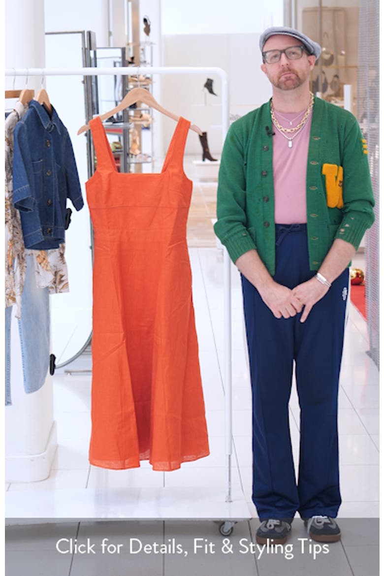 Dorethea Sleeveless Linen Midi Dress video