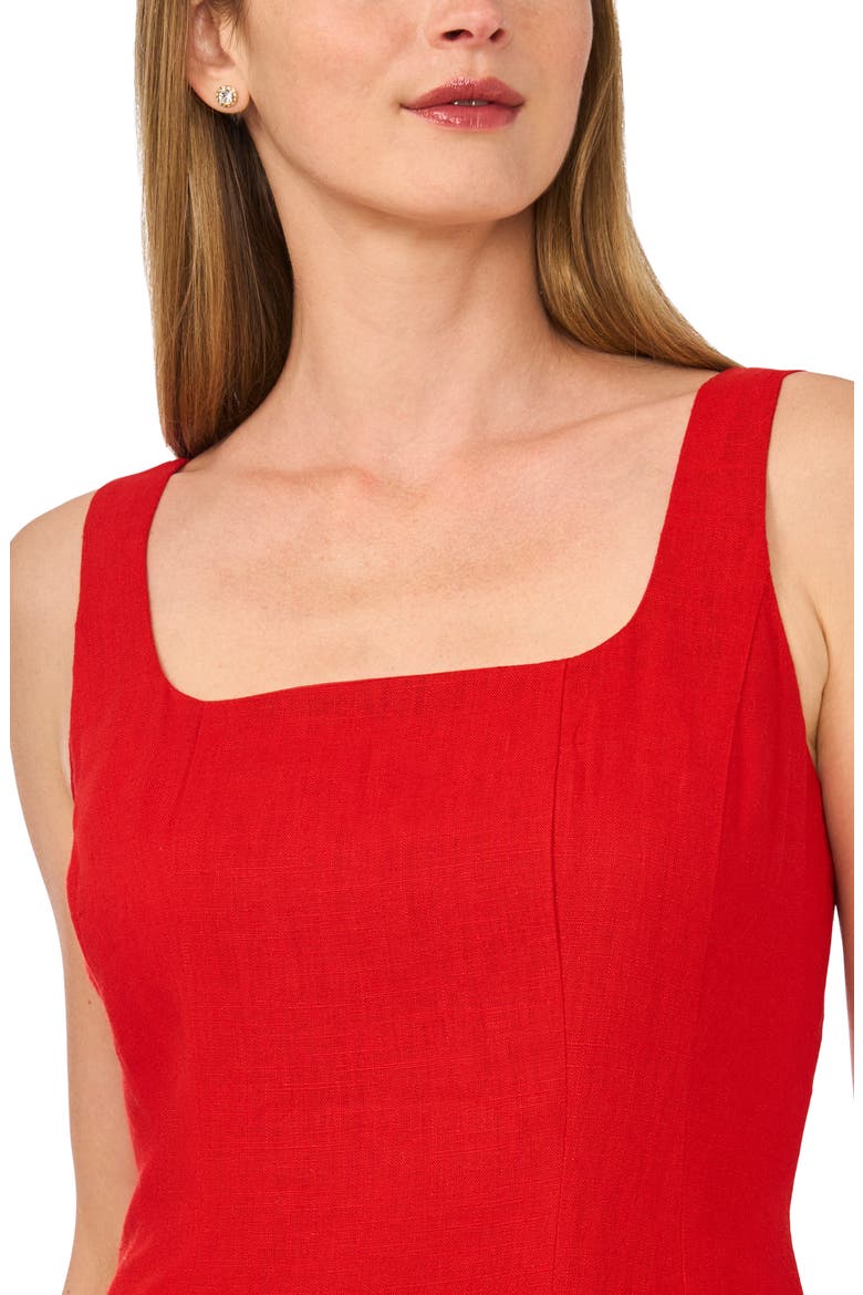 Sleeveless Pleated Midi Dress, Alternate, color, CLASSIC CHERRY