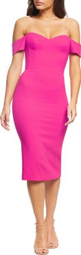 Dress the Population Bailey Off the Shoulder Body-Con Dress
