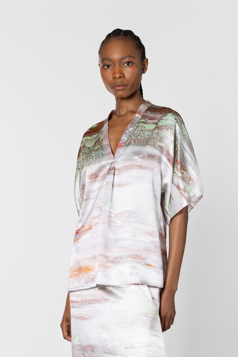 Varo Printed Silk Blouse