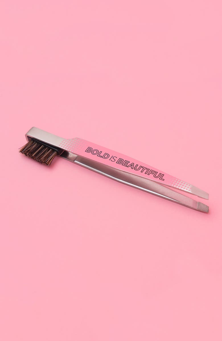 Benefit Cosmetics Bold is Beautiful Slant Tweezer & Brow Brush, Alternate, color, 