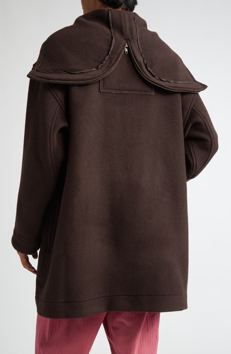 Bode Sideline Wool Coat, Alternate, color, Brown