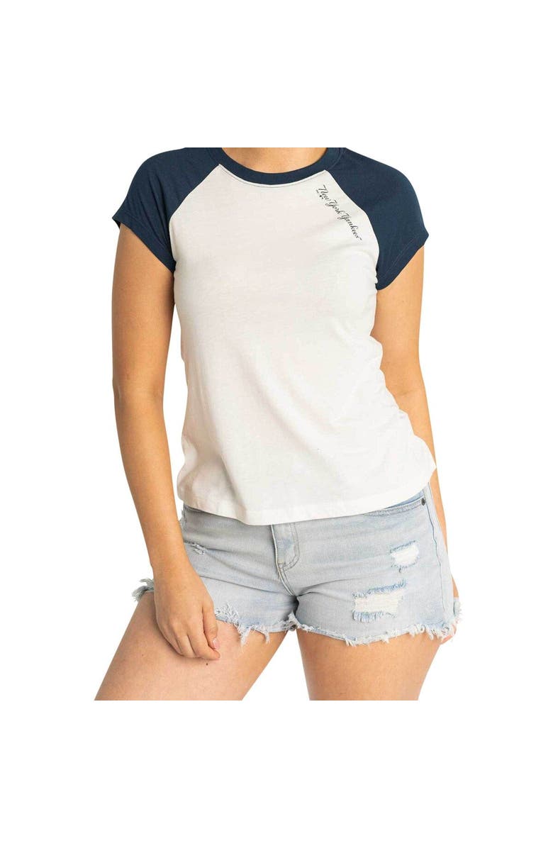 LUSSO Women's Lusso White New York Yankees Nikki Raglan T-Shirt, Alternate, color, White
