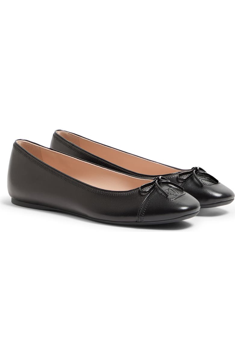 Valentino VLOGO Signature Ballerina Flat, Main, color, Black