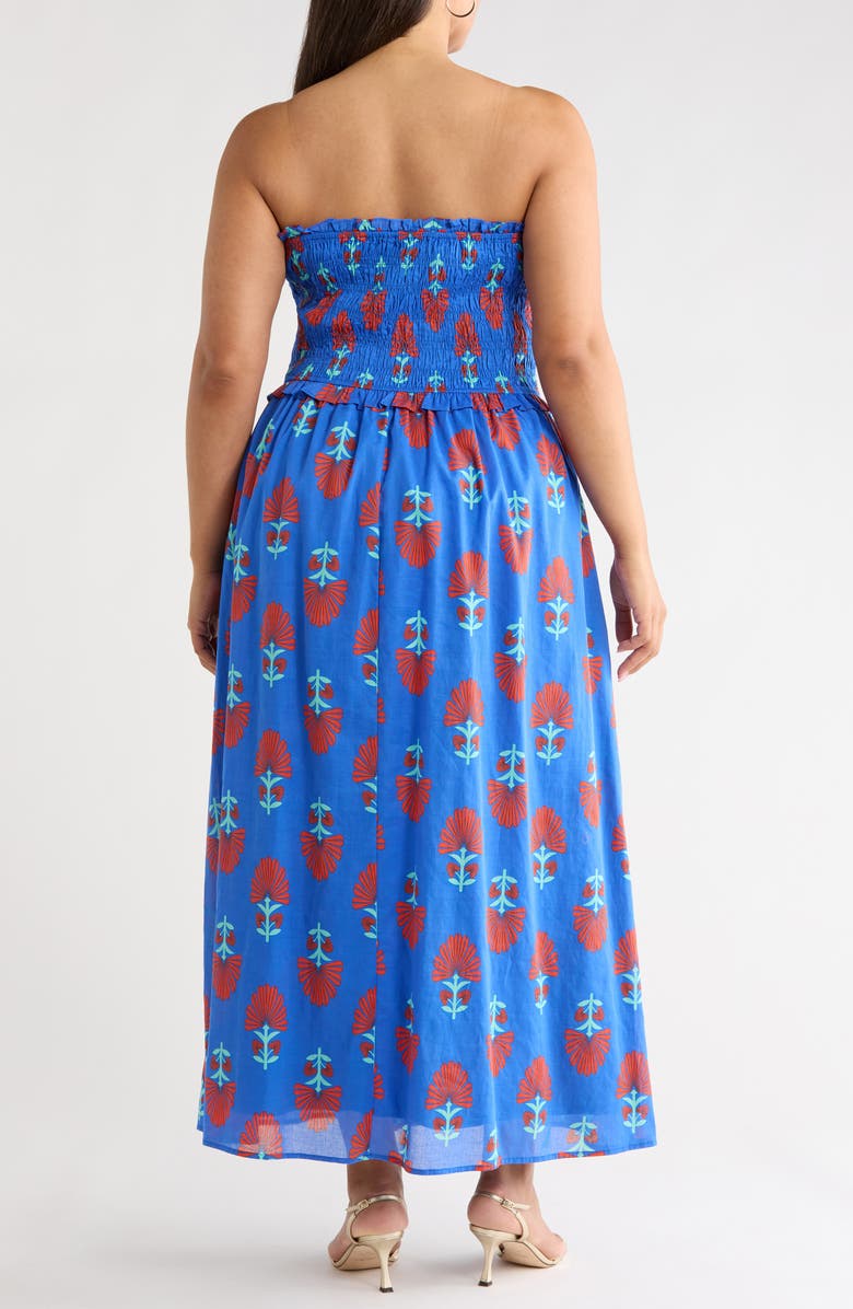 SUGARLIPS Lucinda Floral Print Sleeveless Maxi Dress, Alternate, color, Blue-Red