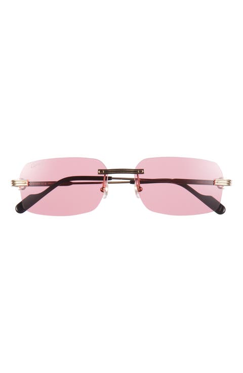 59mm Rimless Rectangular Sunglasses