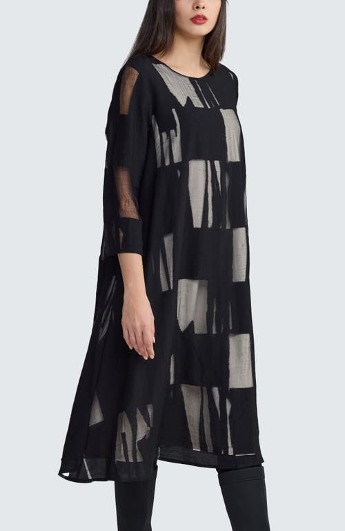 Luukaa Avalora Organza Double Layer Dress In Black