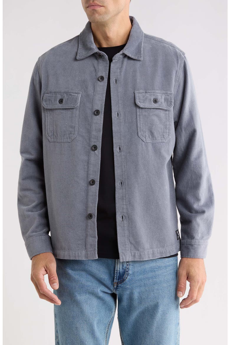 Corduroy Shirt Jacket, Main, color, BLUE SHADOW