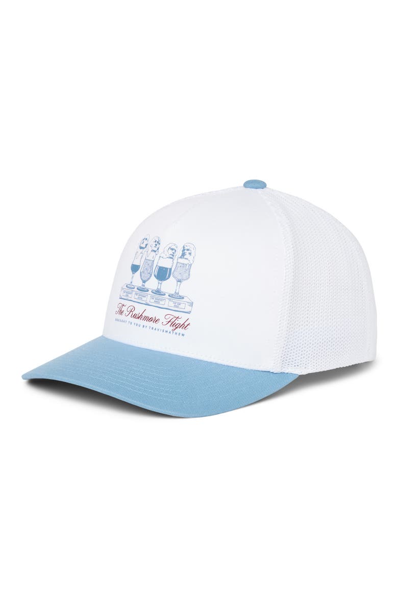 Stars Stripes Sips Snapback Baseball Cap, Main, color, WHITE