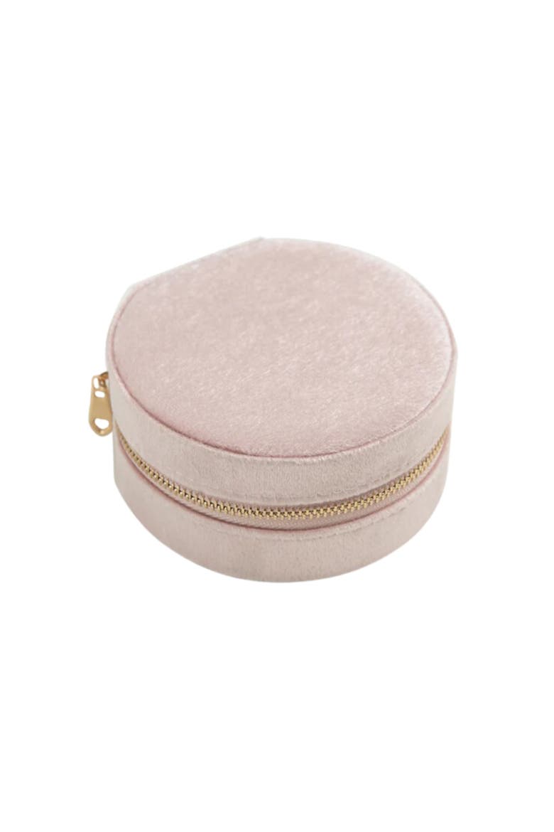 Velvet Circle Jewelry Case, Main, color, Pink