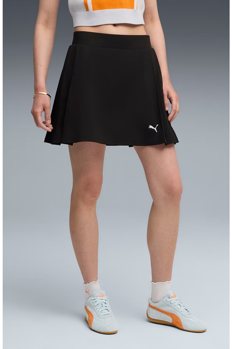 Pleated Miniskirt, Main, color, PUMA BLACK