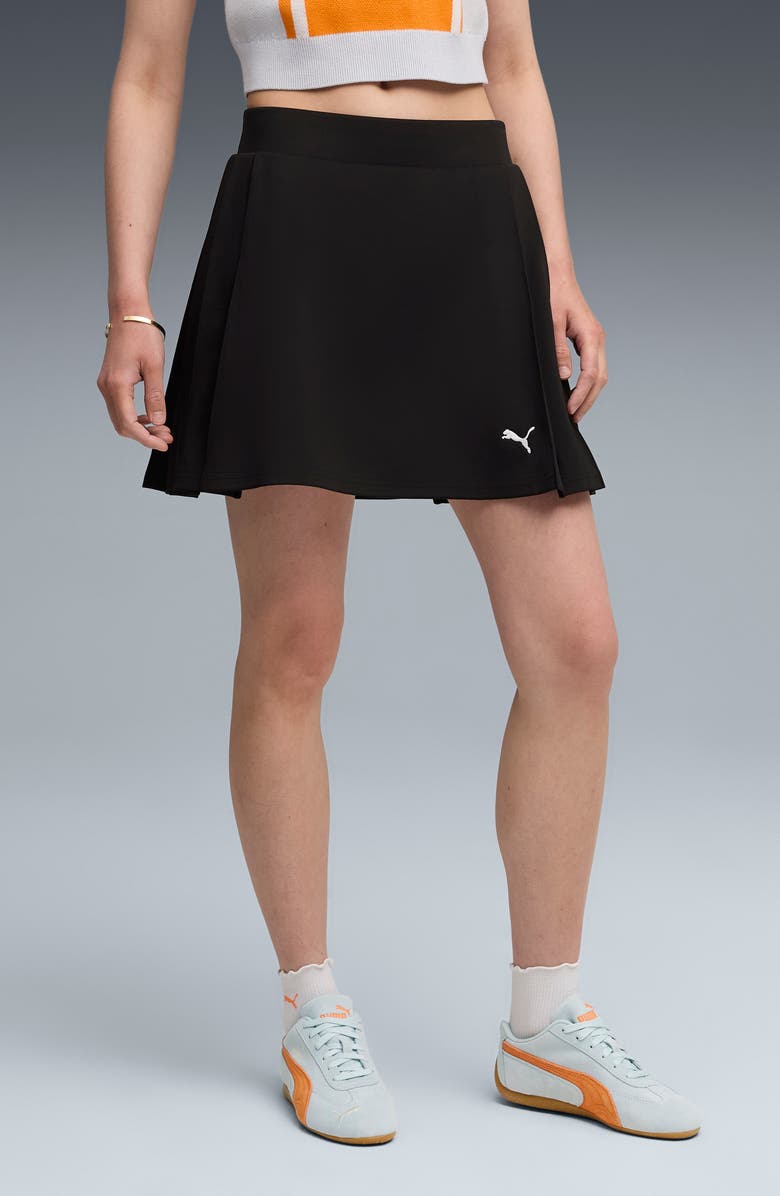PUMA Pleated Miniskirt, Main, color, Puma Black