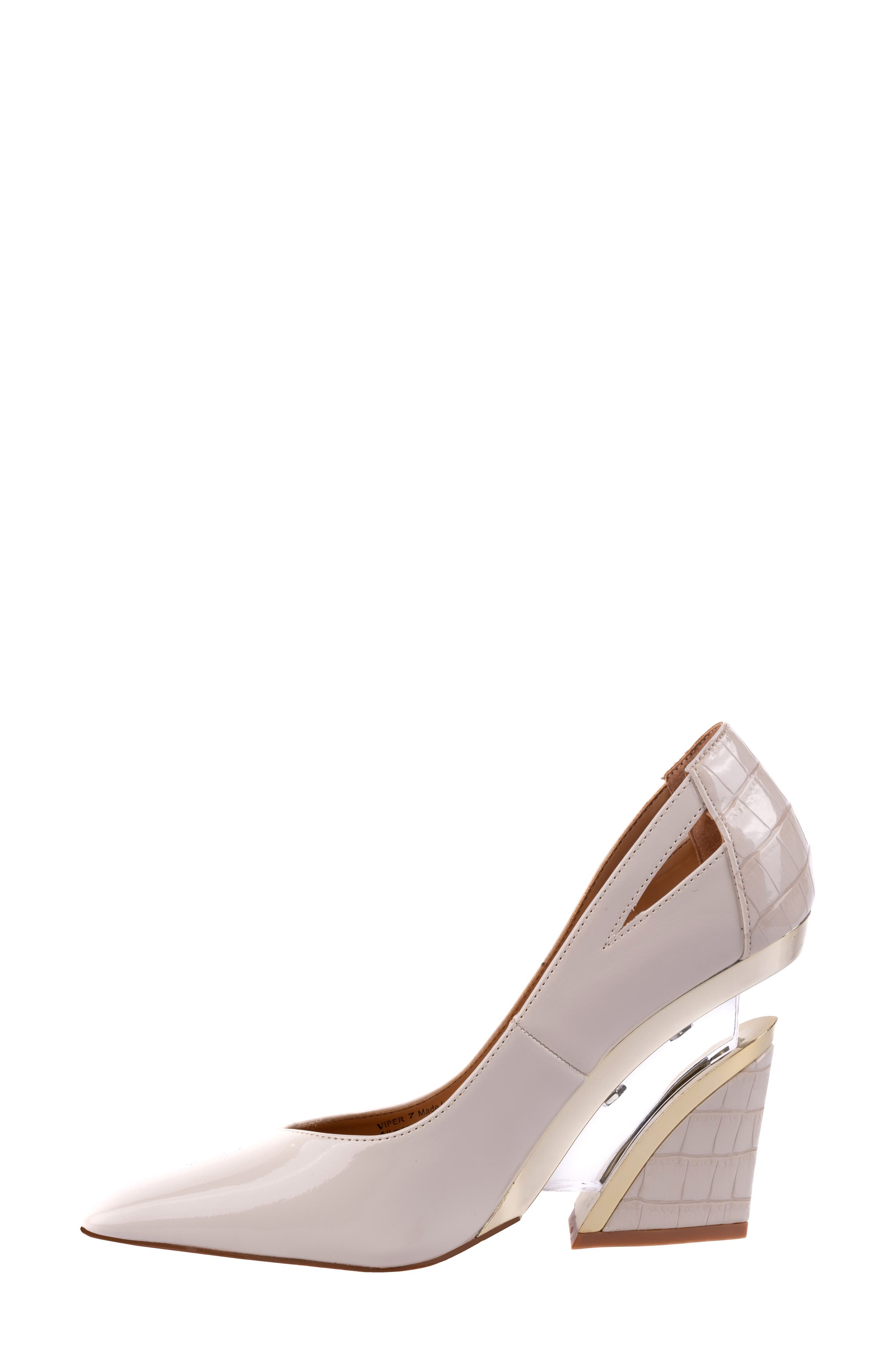 Viper Block Heel Pump, Alternate, color, IVORY