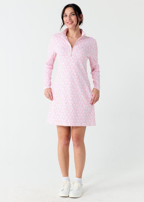 Cabana Life 1/4 Zip Sport Dress In Pink