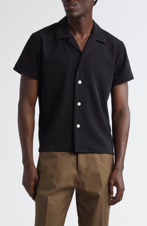 Second Layer Avenue Camp Shirt in Black 0015  product