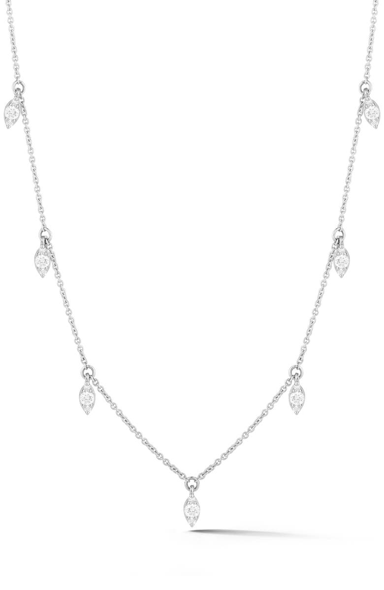 Dana Rebecca Designs Sophia Ryan Marquise Station Necklace, Main, color, 