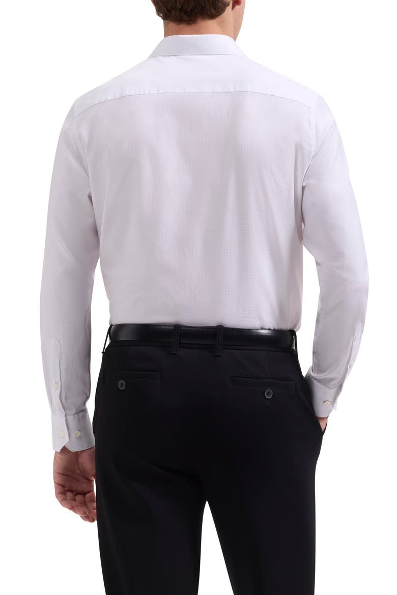 Axel Shaped Fit Stretch Cotton Button-Up Shirt, Alternate, color, WHITE