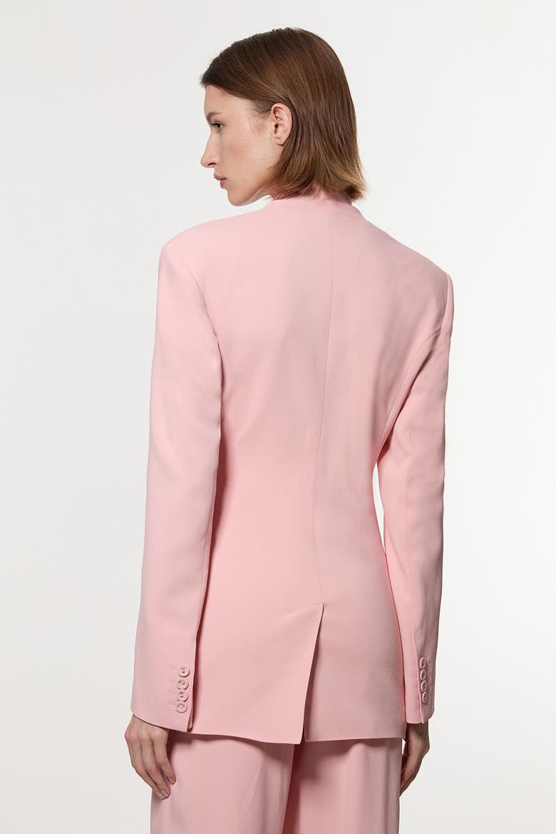 Tie Neck Blazer, Alternate, color, Pink