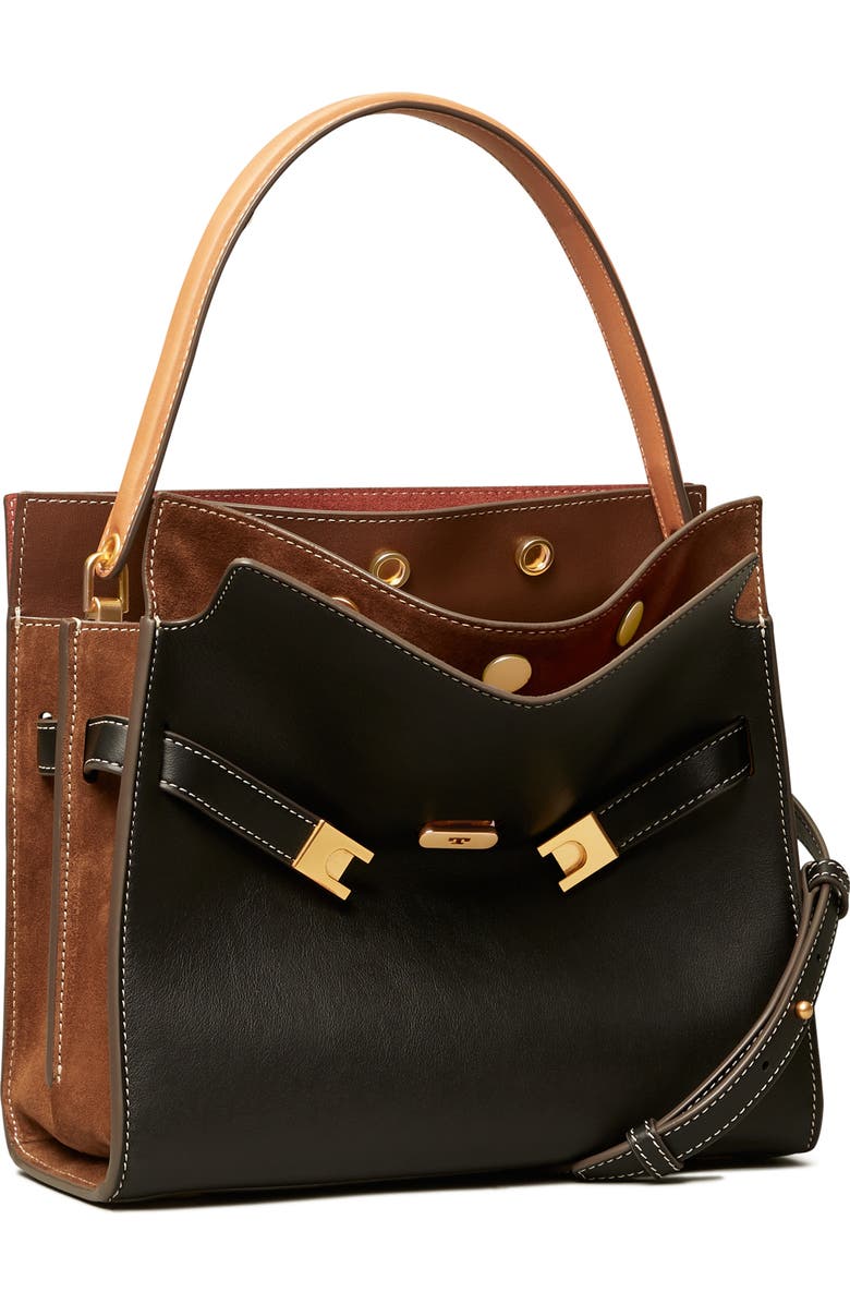 Tory Burch Lee Radziwill Small Leather Double Bag, Alternate, color,