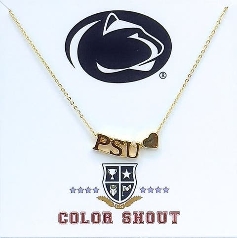 Penn State Gold Heart Necklace