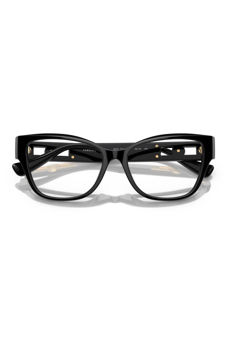 54mm Pillow Optical Glasses, Alternate, color, BLACK