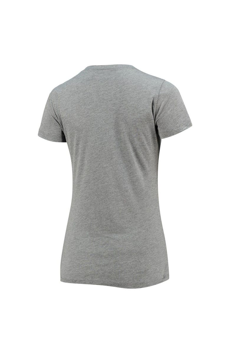 HOMEFIELD Women's Homefield Heathered Gray Slippery Rock Pride Vintage Rocky The Rock Fur Coat Tri-Blend T-Shirt, Alternate, color, 