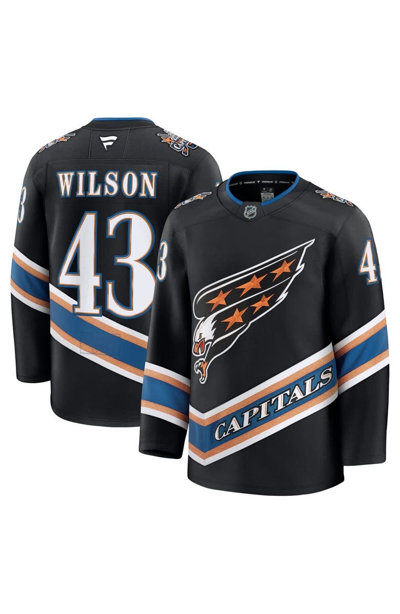 FANATICS Men's Fanatics Tom Wilson Black Washington Capitals Alternate 50th Anniversary Premium Jersey, Alternate, color,