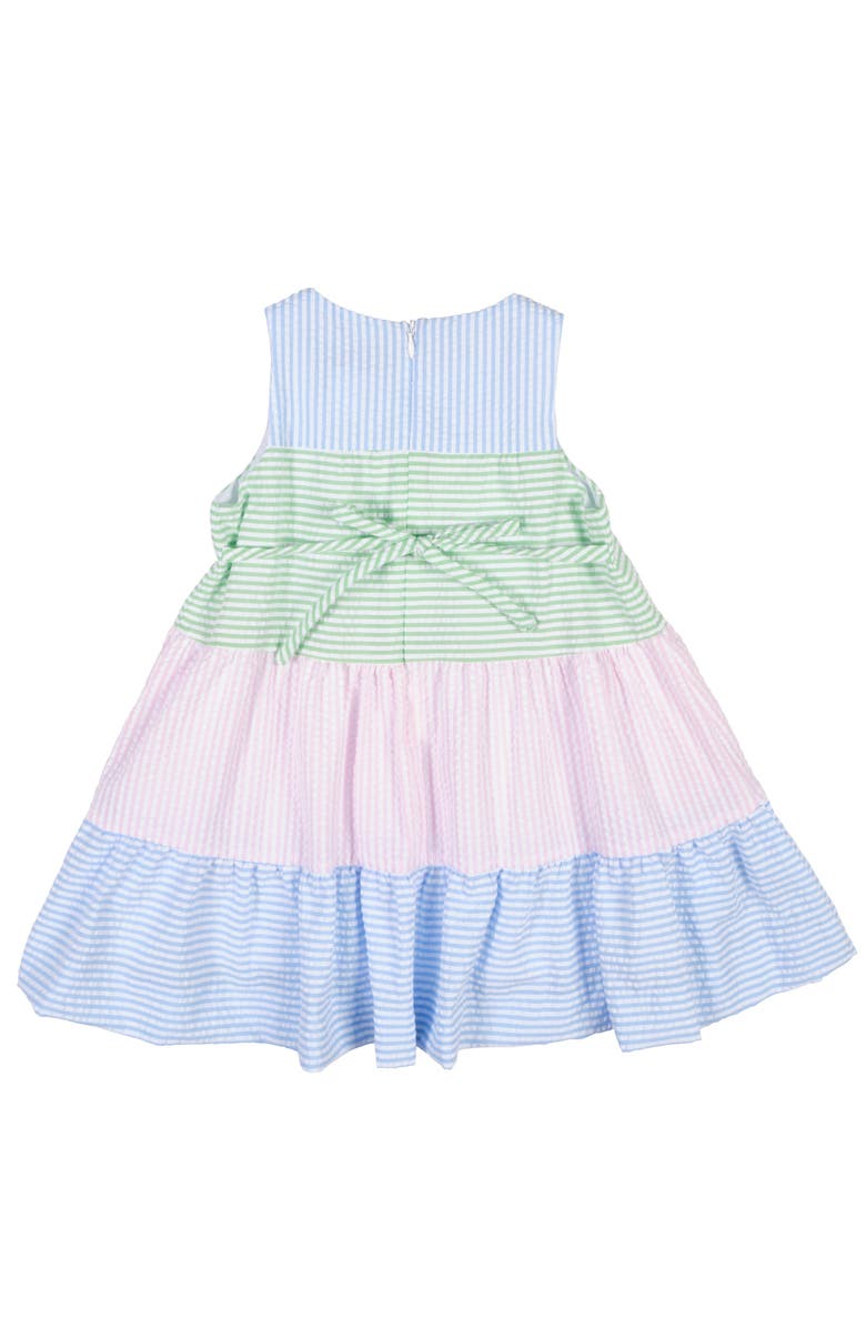 Florence Eiseman Seersucker Dress With Tulips, Alternate, color, Multi