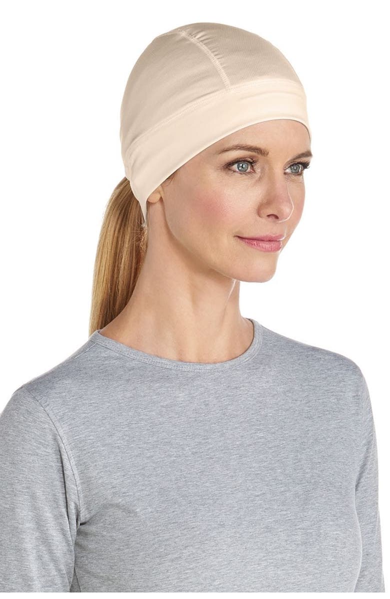 Coolibar UV Skull Cap, UPF 50+ Sun Protection, Hubbard, Alternate, color, Beige