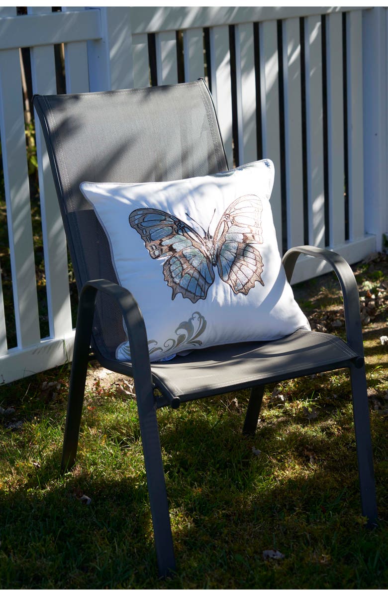 RightSide Designs Green Malachite Butterfly Pillow, Alternate, color, Green