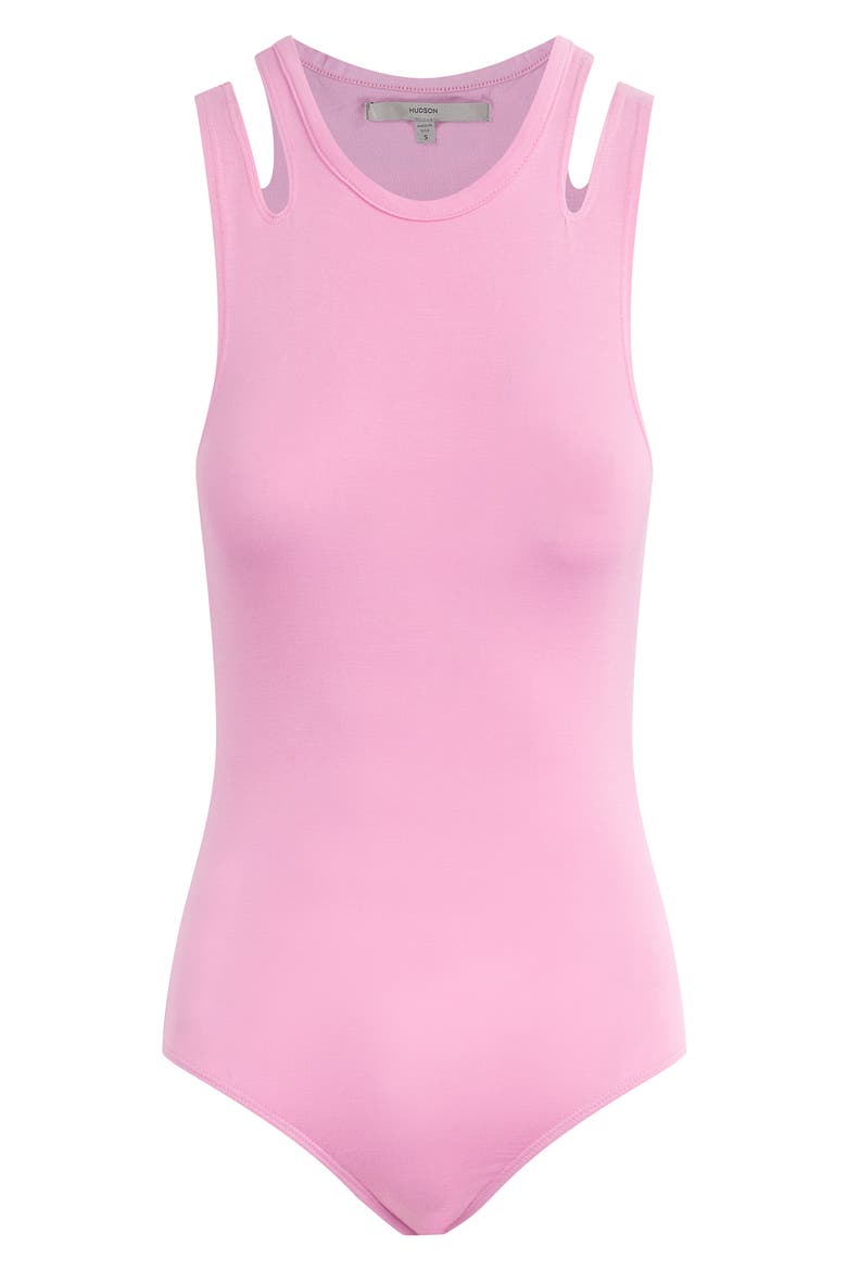 Cutout Sleeveless Bodysuit, Alternate, color, FUCHSIA PINK