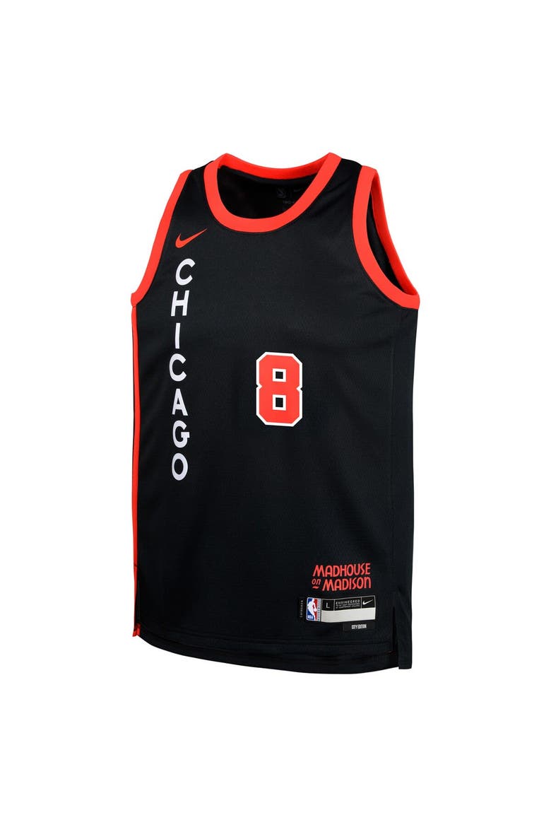 Youth Nike Zach LaVine Black Chicago Bulls  Swingman Replica Jersey - City Edition, Alternate, color, Black